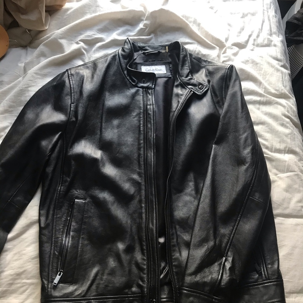 Calvin Klein Premium Genuine Leather Jacket